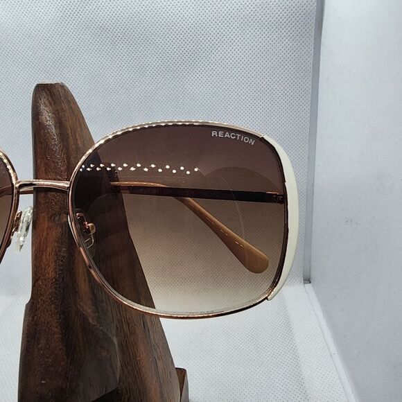 Kenneth Cole Reaction Gold & White Sunglasses - Picture 3 of 14